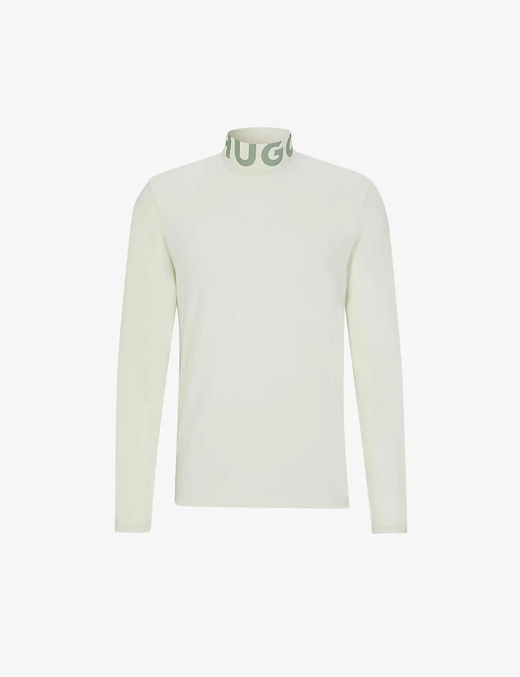 Hugo Logo-print Stand-collar Stretch-woven Top 1 Hugo Logo-print Stand-collar Stretch-woven Top