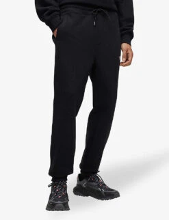 HUGO Relaxed-fit Tapered-leg Cotton-blend Jogging Bottoms 7 HUGO Relaxed-fit Tapered-leg Cotton-blend Jogging Bottoms -Outlet Daily Tops Store R04101020 BLACK ALT02