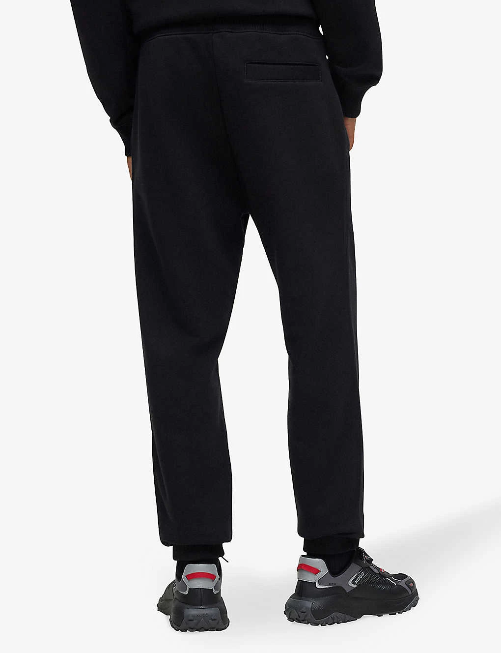 HUGO Relaxed-fit Tapered-leg Cotton-blend Jogging Bottoms 4 HUGO Relaxed-fit Tapered-leg Cotton-blend Jogging Bottoms - Image 4