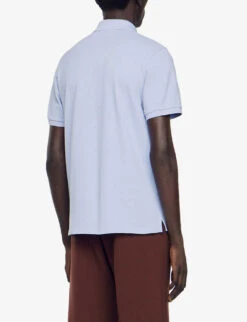 Sandro Logo-embossed Cotton Polo Shirt -Outlet Daily Tops Store R04102595 VIOLETS ALT03