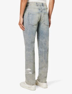 Represent Storms In Heaven Regular-fit Stretch-denim Jeans 8 Represent Storms In Heaven Regular-fit Stretch-denim Jeans -Outlet Daily Tops Store R04103857 BLUECREAM ALT03