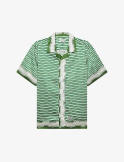 Reiss Vanpelt Graphic-print Short-sleeve Recycled-polyester Shirt