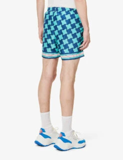 Casablanca Brand-patch Graphic-print Swim Shorts 8 Casablanca Brand-patch Graphic-print Swim Shorts -Outlet Daily Tops Store R04108435 POOLTILE ALT03