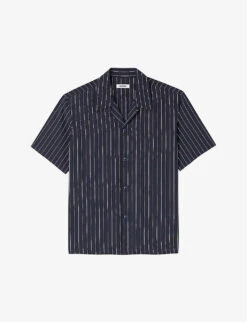 Sandro Vita Camp-collar Relaxed-fit Woven Shirt