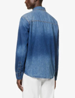 Paige Abraham Faded-wash Regular-fit Cotton-blend Shirt -Outlet Daily Tops Store R04111358 KYSON ALT03