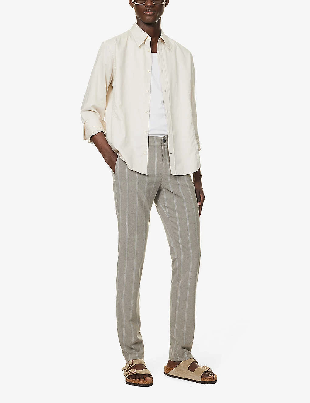 Paige Stafford Striped-pattern Straight-leg Regular-fit Stretch-woven Trousers 2 Paige Stafford Striped-pattern Straight-leg Regular-fit Stretch-woven Trousers - Image 2
