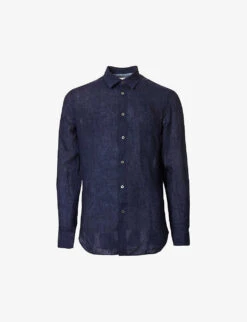 PAUL SMITH Pearlescent Button-up Regular-fit Linen Shirt