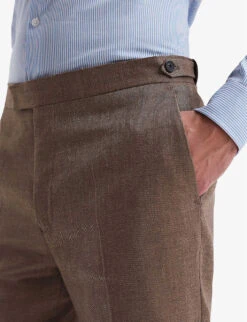 Reiss Paddock Straight-leg Mid-rise Stretch-woven Trousers 9 Reiss Paddock Straight-leg Mid-rise Stretch-woven Trousers -Outlet Daily Tops Store R04116695 TOBACCO ALT04