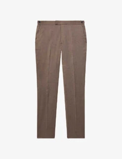Reiss Paddock Straight-leg Mid-rise Stretch-woven Trousers