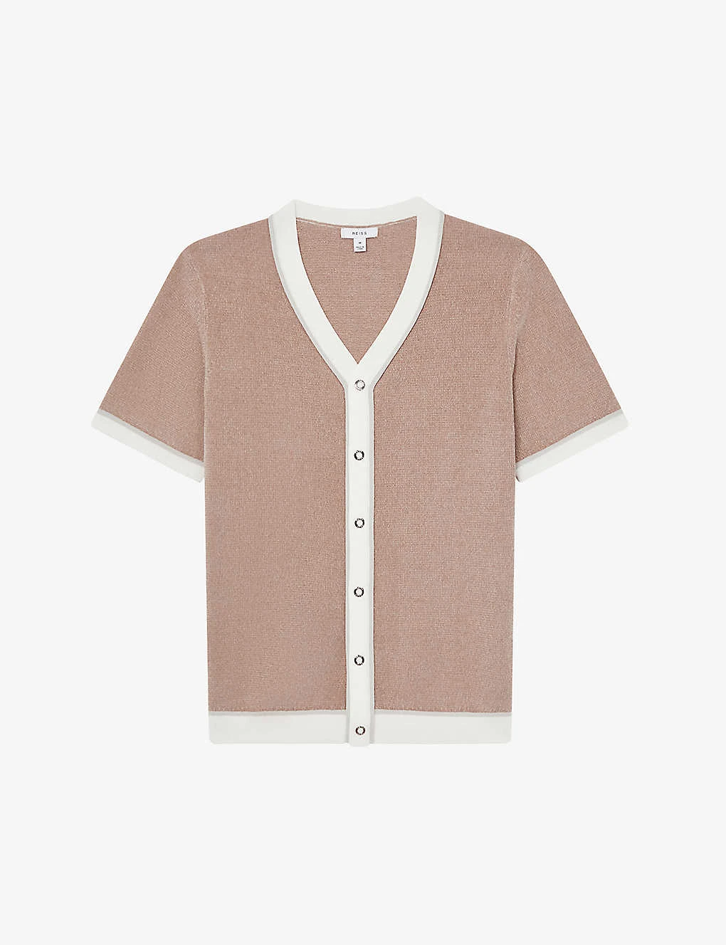 Reiss Striker Contrast-trim Pressed-stud Knitted Shirt 1 Reiss Striker Contrast-trim Pressed-stud Knitted Shirt