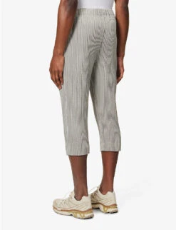 Pleated Cropped Relaxed-fit Woven Trousers 8 Pleated Cropped Relaxed-fit Woven Trousers -Outlet Daily Tops Store R04117164 BEIGE ALT03