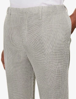 Pleated Cropped Relaxed-fit Woven Trousers 9 Pleated Cropped Relaxed-fit Woven Trousers -Outlet Daily Tops Store R04117164 BEIGE ALT04