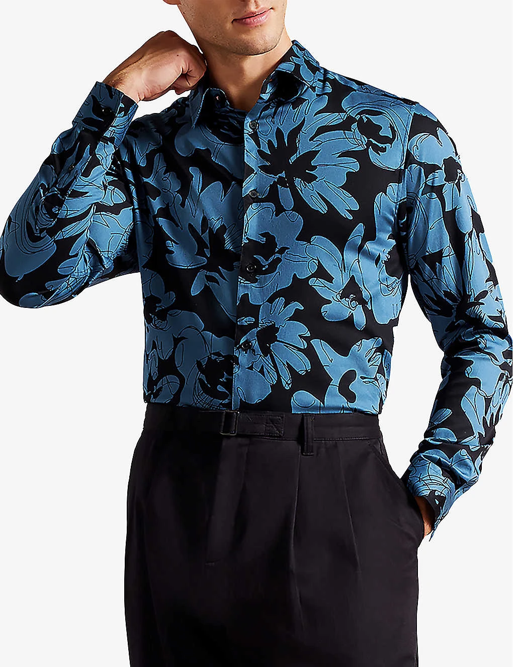 Ted Baker Altlo Floral-print Stretch-cotton Shirt 3 Ted Baker Altlo Floral-print Stretch-cotton Shirt - Image 3