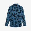 Ted Baker Altlo Floral-print Stretch-cotton Shirt