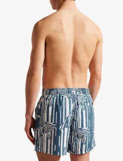 Ted Baker Peaty Butterfly-print Recycled-polyester Swim Shorts -Outlet Daily Tops Store R04117774 MIDBLUE ALT03