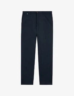 Ted Baker Pebal Straight-leg Mid-rise Stretch-cotton Trousers