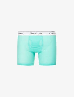 Calvin Klein Logo-waistband Stretch-cotton Blend Boxers