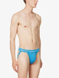 Calvin Klein Pride Low-rise Branded-waistband Pack Of Five Stretch-cotton Jock Straps -Outlet Daily Tops Store R04117805 MULTI ALT02