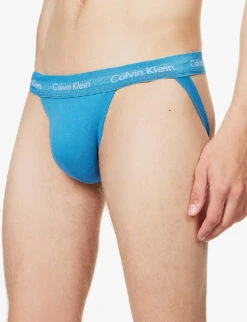 Calvin Klein Pride Low-rise Branded-waistband Pack Of Five Stretch-cotton Jock Straps -Outlet Daily Tops Store R04117805 MULTI ALT03