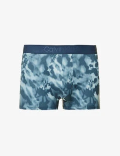 Calvin Klein Abstract-print Stretch-jersey Trunks