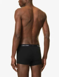 Calvin Klein Logo-waistband Pack Of Three Stretch-recycled Cotton-blend Trunks -Outlet Daily Tops Store R04117810 MULTI ALT02