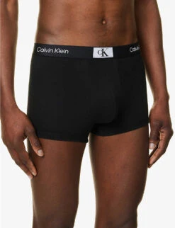 Calvin Klein Logo-waistband Pack Of Three Stretch-recycled Cotton-blend Trunks -Outlet Daily Tops Store R04117810 MULTI ALT03