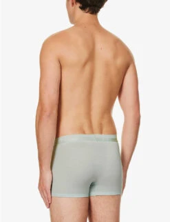 Calvin Klein Branded-waistband Mid-rise Pack Of Three Stretch-cotton And Recycled-polyester Trunks -Outlet Daily Tops Store R04117819 MULTI ALT02