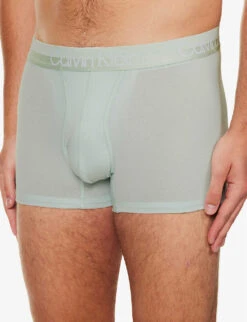 Calvin Klein Branded-waistband Mid-rise Pack Of Three Stretch-cotton And Recycled-polyester Trunks -Outlet Daily Tops Store R04117819 MULTI ALT03