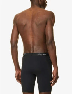 Calvin Klein Logo-waistband Stretch-woven Cycling Shorts 6 Calvin Klein Logo-waistband Stretch-woven Cycling Shorts -Outlet Daily Tops Store R04117826 BLACK ALT02