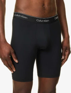 Calvin Klein Logo-waistband Stretch-woven Cycling Shorts 7 Calvin Klein Logo-waistband Stretch-woven Cycling Shorts -Outlet Daily Tops Store R04117826 BLACK ALT03