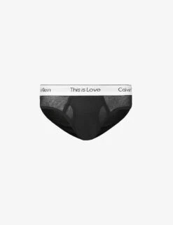 Calvin Klein Logo-waistband Stretch-cotton Blend Briefs