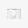 Calvin Klein Logo-waistband Stretch-cotton Trunks