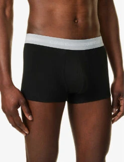 Calvin Klein Logo-waistband Low-rise Pack Of Three Stretch-cotton Trunks -Outlet Daily Tops Store R04117860 MULTI ALT03