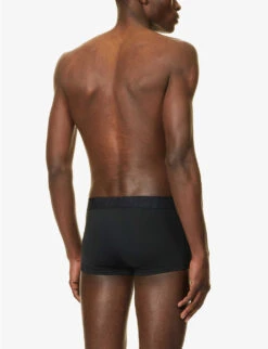 Calvin Klein Logo-print Stretch-recycled Polyester Trunks -Outlet Daily Tops Store R04117867 BLACK ALT02