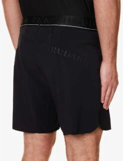 Force Velocity Logo-print Ventilated Stretch-woven Shorts -Outlet Daily Tops Store R04119449 BLACK ALT04