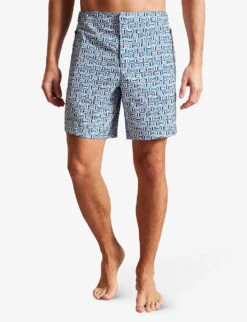 Ted Baker Crabbe Geometric-print Regular-fit Woven Swim Shorts 6 Ted Baker Crabbe Geometric-print Regular-fit Woven Swim Shorts -Outlet Daily Tops Store R04122391 BLUE ALT02