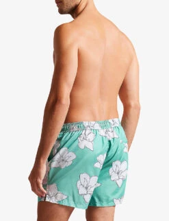 Ted Baker Ampbell Floral-print Recycled-polyester Swim Shorts 7 Ted Baker Ampbell Floral-print Recycled-polyester Swim Shorts -Outlet Daily Tops Store R04122394 MINT ALT03