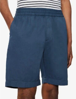 Sunspel Elasticated-waist Drawstring Regular-fit Cotton And Linen-blend Shorts -Outlet Daily Tops Store R04124832 SHALEBLUE ALT04