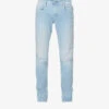 Replay Anbass Faded-wash Tapered Slim-fit Stretch-denim Jeans