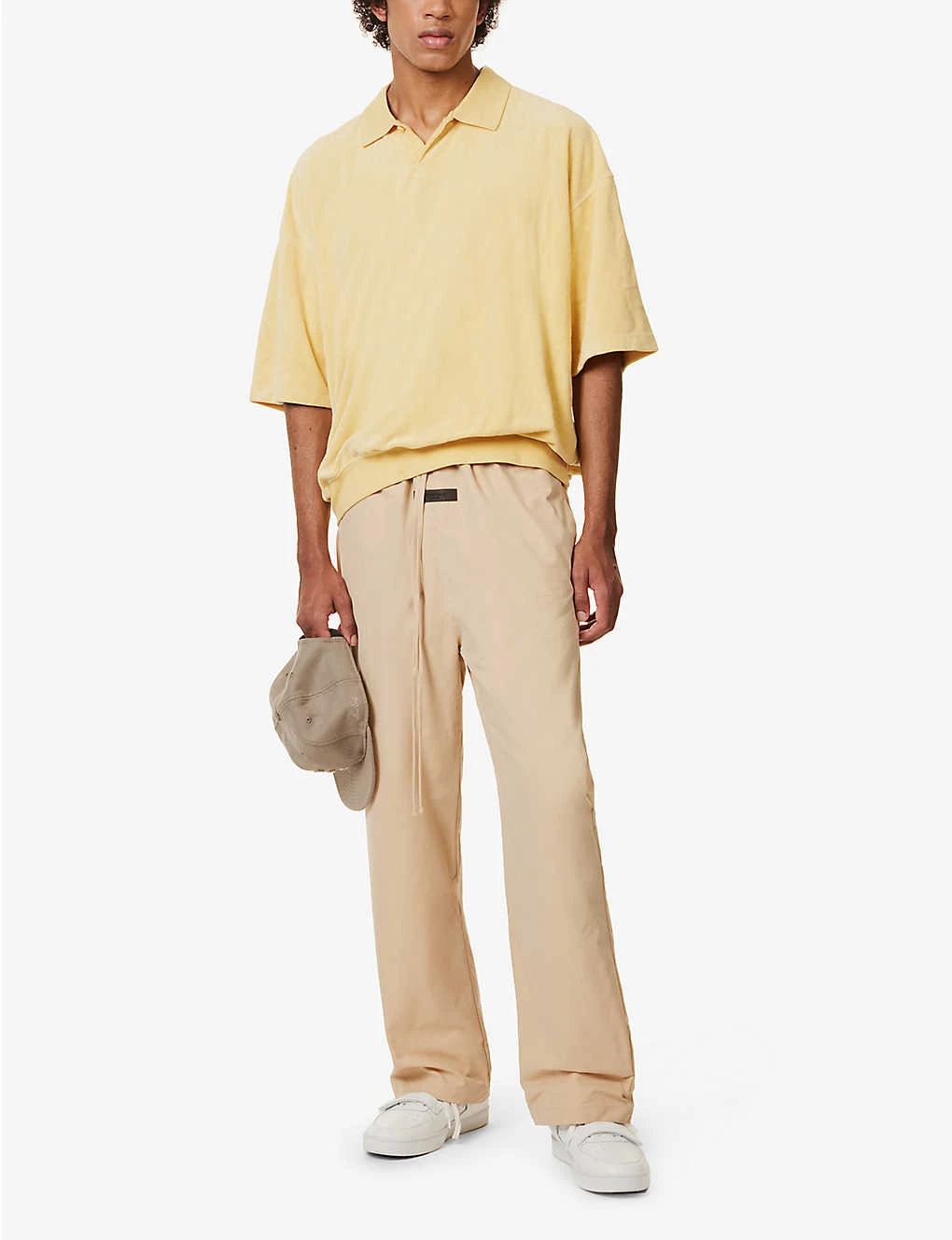 ESSENTIALS Brand-patch Straight-leg Relaxed-fit Cotton-blend Trousers 2 ESSENTIALS Brand-patch Straight-leg Relaxed-fit Cotton-blend Trousers - Image 2