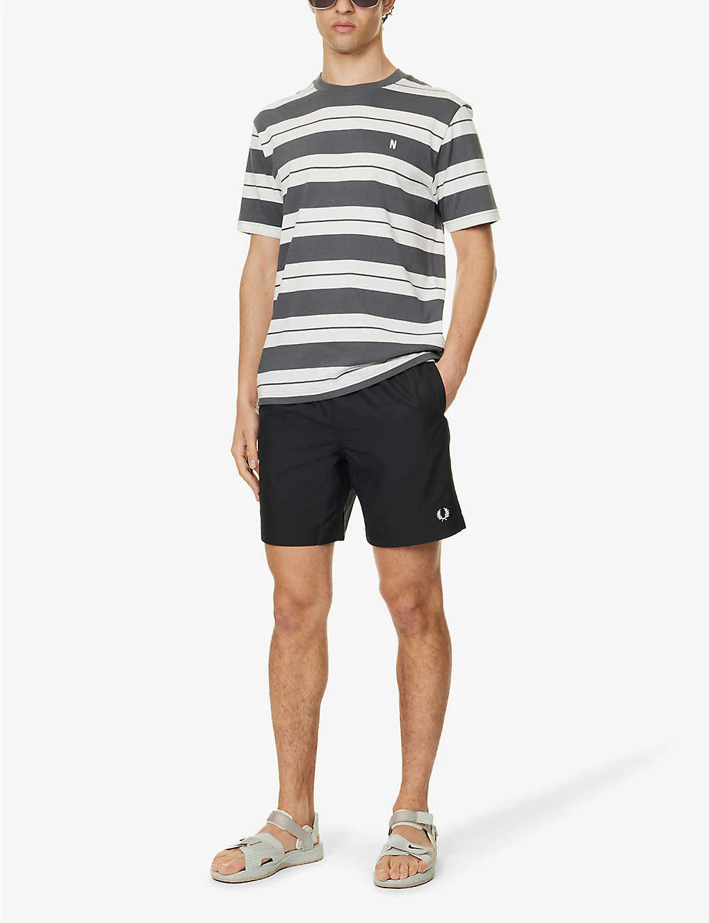 Fred Perry Classic Logo-embroidered Swim Shorts 2 Fred Perry Classic Logo-embroidered Swim Shorts - Image 2