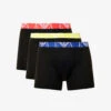 Emporio Armani Branded-waistband Pack Of Three Stretch-cotton Boxers