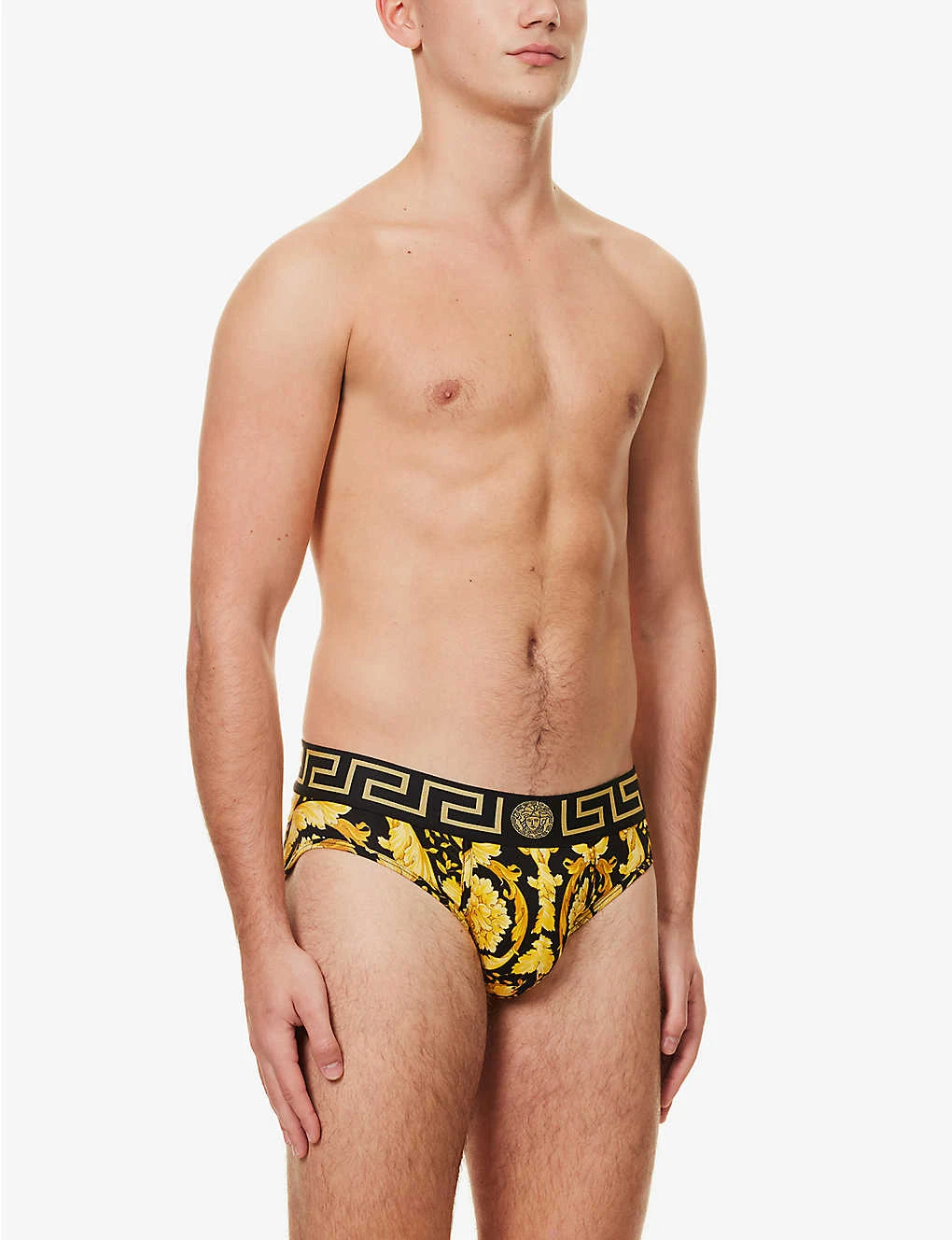 Versace Branded-print Stretch-cotton Briefs 2 Versace Branded-print Stretch-cotton Briefs - Image 2