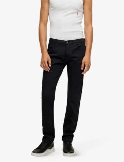 Hugo Slim-fit Mid-rise Stretch-cotton Jeans 7 Hugo Slim-fit Mid-rise Stretch-cotton Jeans -Outlet Daily Tops Store R04128668 BLACK ALT02