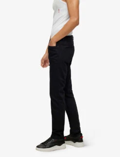Hugo Slim-fit Mid-rise Stretch-cotton Jeans 8 Hugo Slim-fit Mid-rise Stretch-cotton Jeans -Outlet Daily Tops Store R04128668 BLACK ALT03