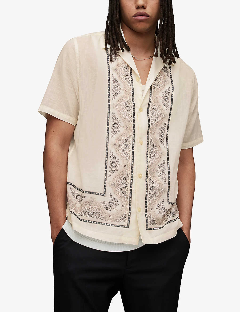 AllSaints Frontiere Bandana-print Relaxed-fit Cotton Shirt 3 AllSaints Frontiere Bandana-print Relaxed-fit Cotton Shirt - Image 3