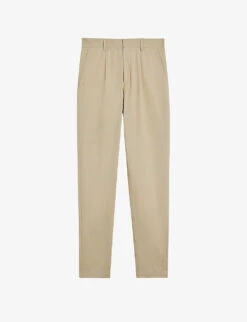 Ted Baker Vedra Tailored-fit Tapered-leg Stretch-cotton Trousers