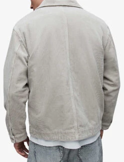 AllSaints Castleford Spread-collar Relaxed-fit Recycled-cotton Corduroy Shirt -Outlet Daily Tops Store R04134479 FROSTEDTAUPE ALT03