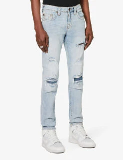 True Religion Ultra Skinny Distressed Tapered-leg Slim-fit Stretch-denim Jeans 9 True Religion Ultra Skinny Distressed Tapered-leg Slim-fit Stretch-denim Jeans -Outlet Daily Tops Store R04134918 HAMILTONCOVELIGHTRIPS ALT02