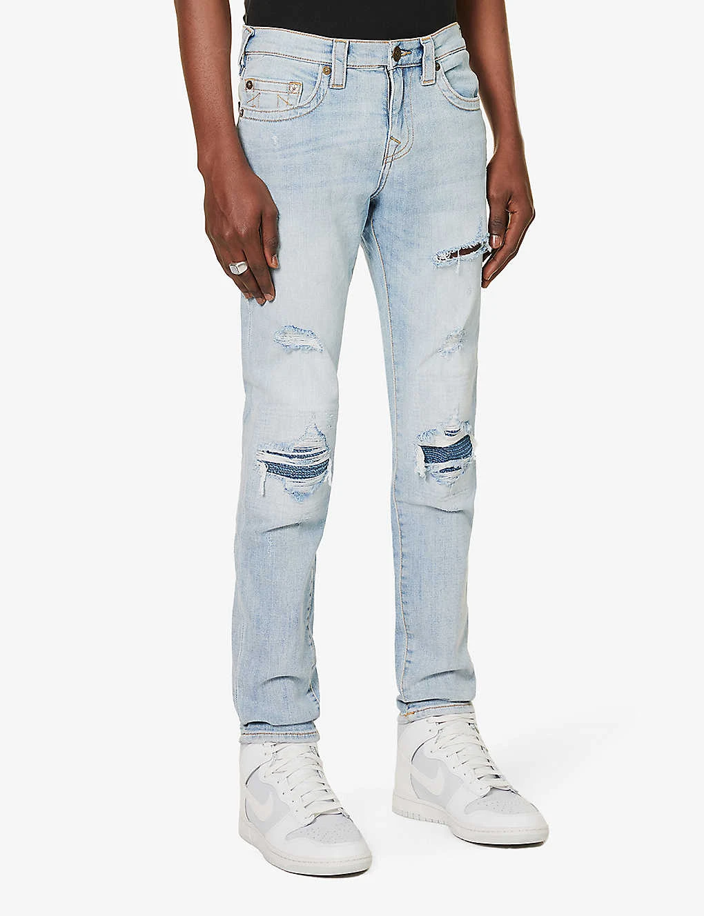 True Religion Ultra Skinny Distressed Tapered-leg Slim-fit Stretch-denim Jeans 3 True Religion Ultra Skinny Distressed Tapered-leg Slim-fit Stretch-denim Jeans - Image 3